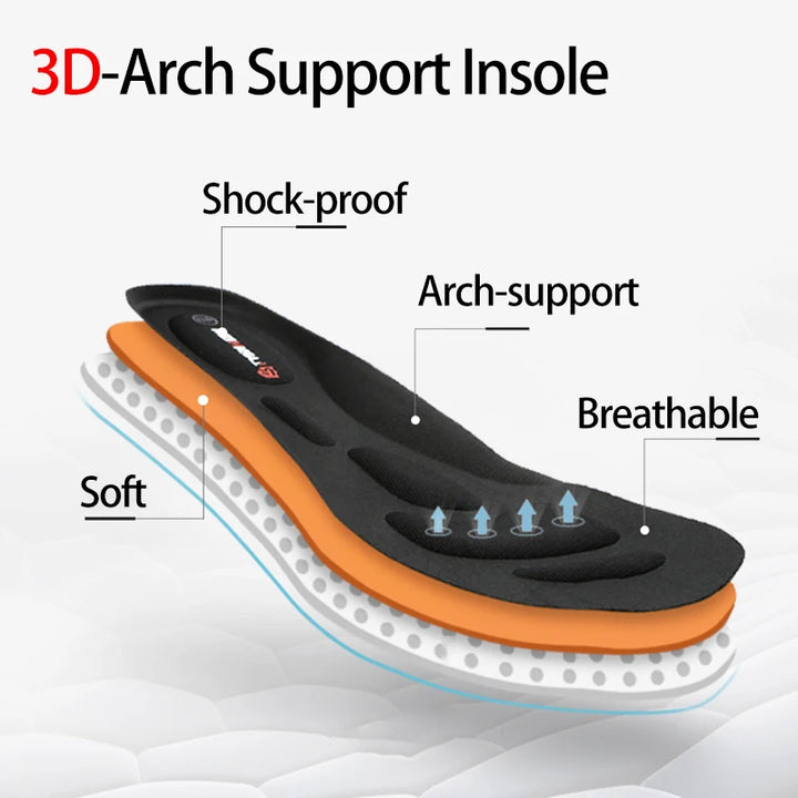  Shockproof, arch-support, breathable insole for maximum comfort.