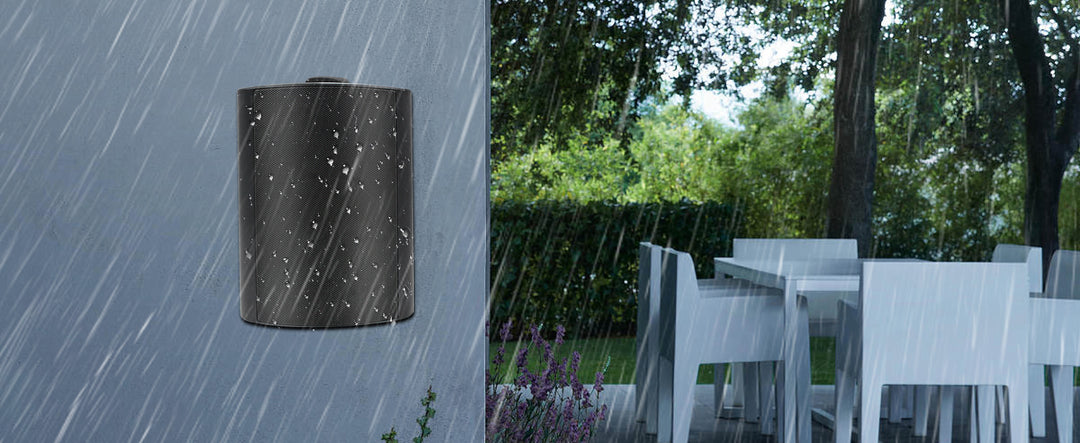 SmartGearPros Waterproof Wall-Mount Speakers – 5.25" Dual Bluetooth Outdoor/Indoor Pair, 300W with Mounting Brackets