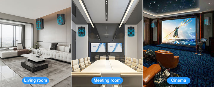SmartGearPros Waterproof Wall-Mount Speakers – 5.25" Dual Bluetooth Outdoor/Indoor Pair, 300W with Mounting Brackets