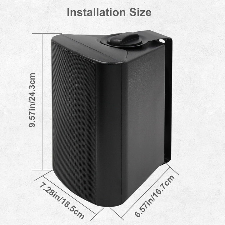 SmartGearPros Waterproof Wall-Mount Speakers – 5.25" Dual Bluetooth Outdoor/Indoor Pair, 300W with Mounting Brackets