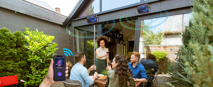 SmartGearPros Waterproof Wall-Mount Speakers – 5.25" Dual Bluetooth Outdoor/Indoor Pair, 300W with Mounting Brackets