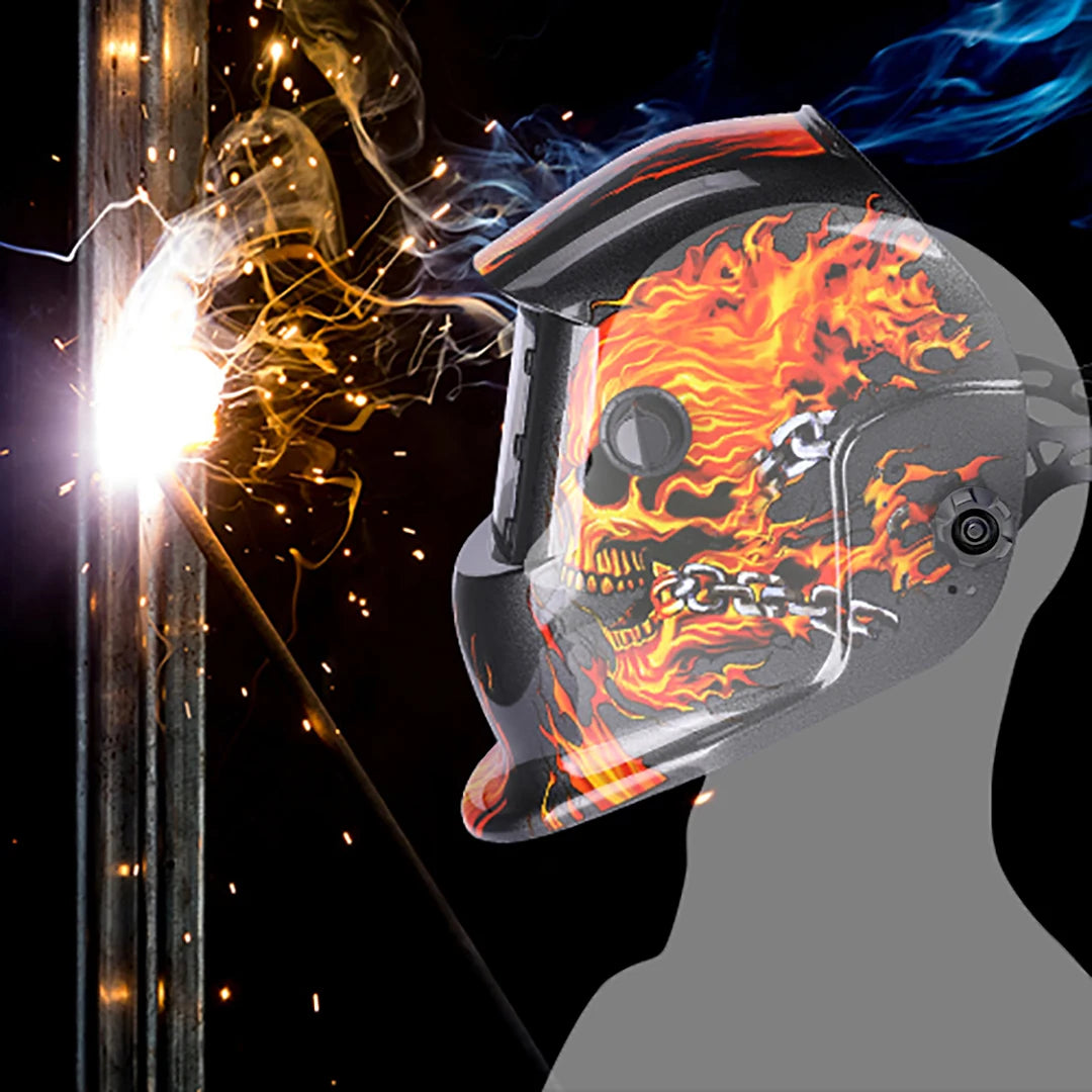 Breathable cushioned headgear with lightweight adjustment for welding helmets.