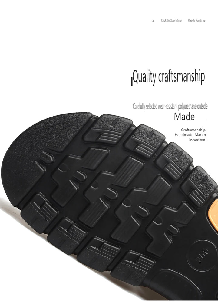 SmartGearPros LeatherStride Sandals - Genuine Cowhide Leather Beach Sandals
