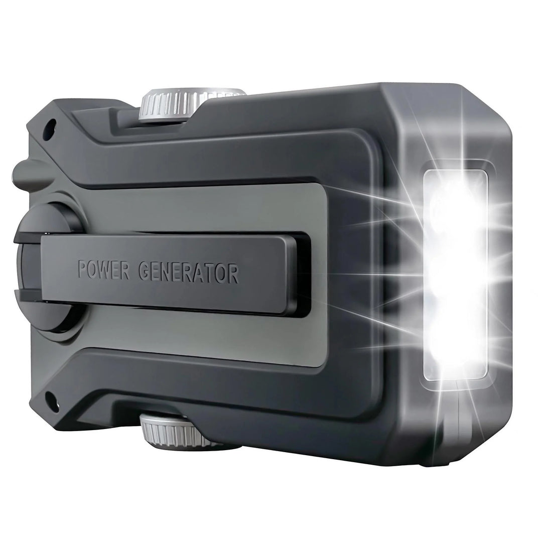 SmartGearPros Emergency Weather Radio - FM AM WB Hand Crank Solar USB Charging 2000mAh Power Bank LED Flashlight