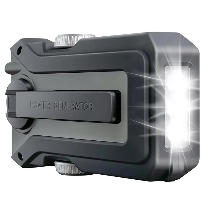 SmartGearPros Emergency Weather Radio - FM AM WB Hand Crank Solar USB Charging 2000mAh Power Bank LED Flashlight