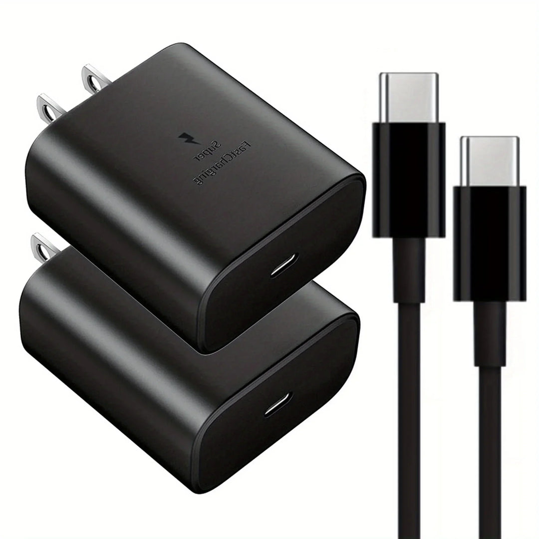 Samsung 45W Fast Charger with USB-C to USB-C Cable - Compact Design