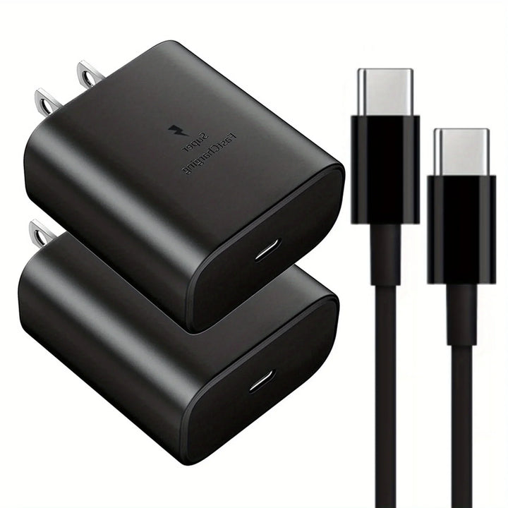 Samsung 45W Fast Charger with USB-C to USB-C Cable - Compact Design