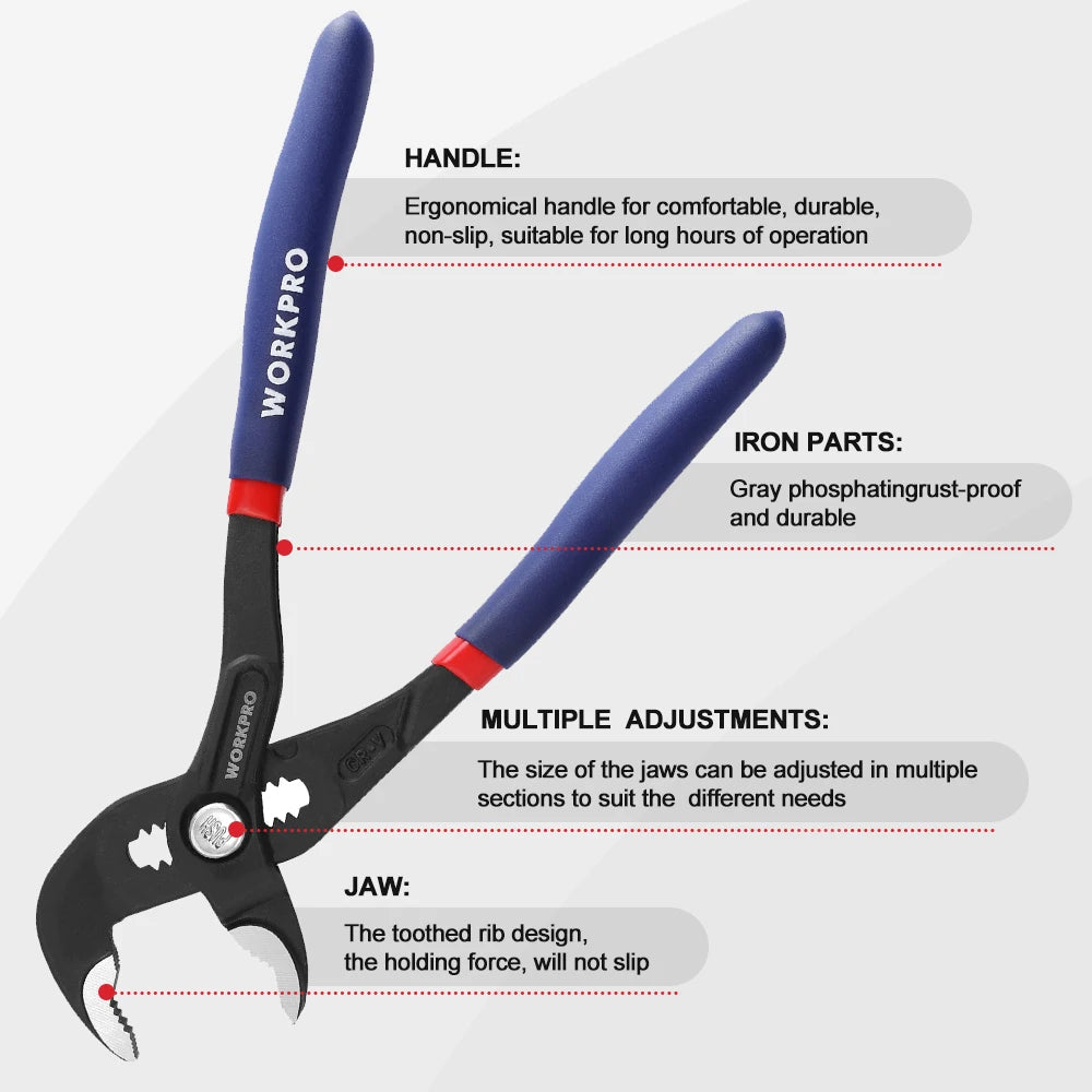 Comfortable non-slip grip handle and durable steel components.