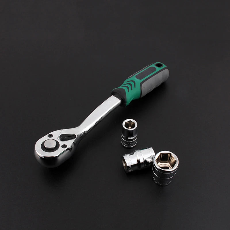 SmartGearPros Chrome Vanadium Socket Wrench Set – Heavy-Duty Ratchet Combo Kit for Auto & Shop