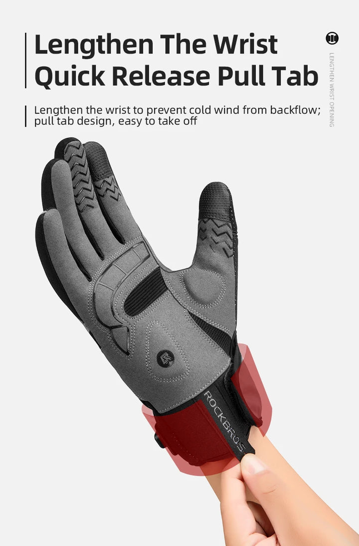 Heated cycling gloves image angle 17