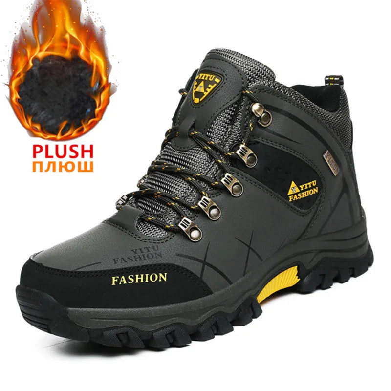 SmartGearPros SmartGearPros Men's Winter Snow Boots – Waterproof, Anti-Slip, Insulated Safety Work Boots for Hiking & Outdoor Adventures (Sizes 39-47)