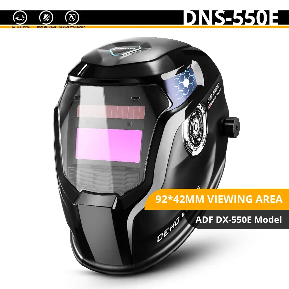 SmartGearPros SmartGearPros Solar-Powered Auto-Darkening Welding Helmet – Adjustable Shade 4/9-13 for MIG MMA TIG Arc Welding Protection