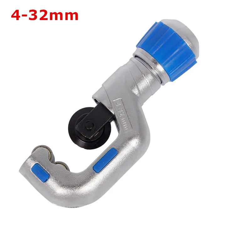 Pipe cutter with blue accents and '4-32mm' text on a white background