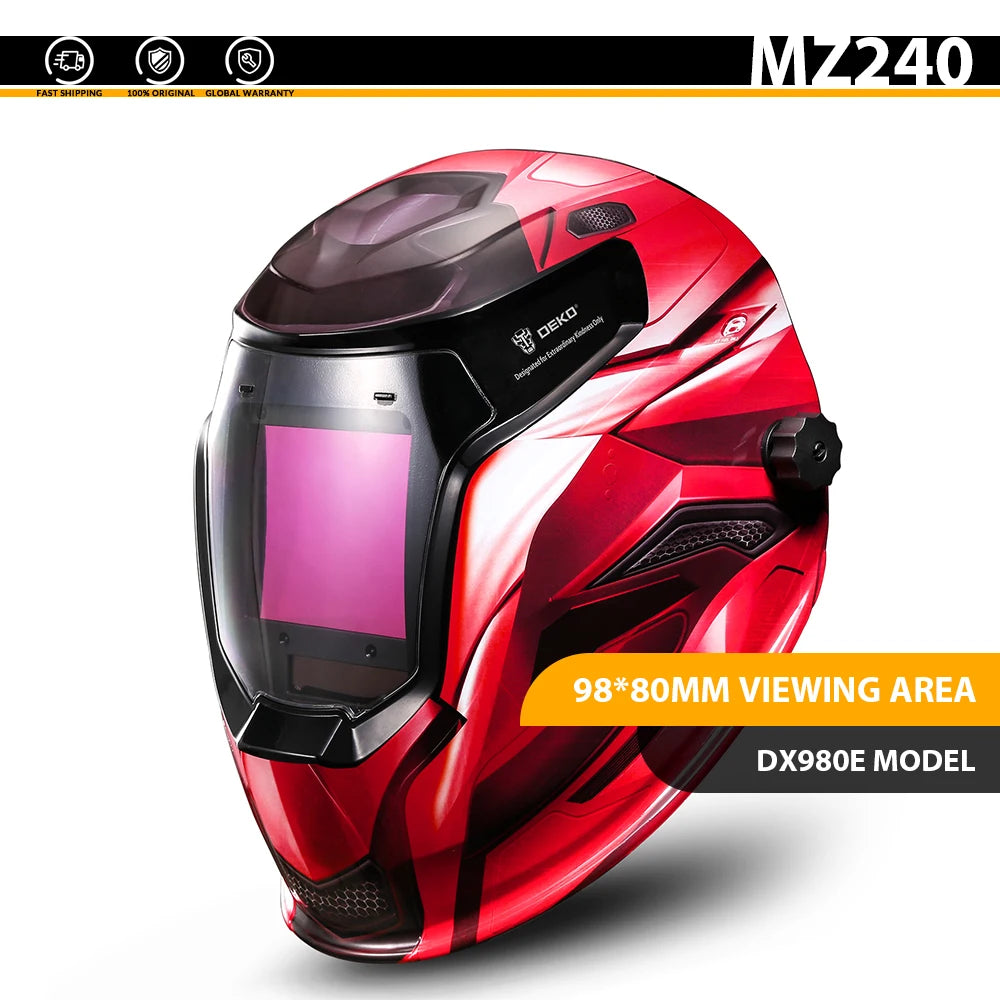 SmartGearPros SmartGearPros Solar-Powered Auto-Darkening Welding Helmet – Adjustable Shade 4/9-13 for MIG MMA TIG Arc Welding Protection