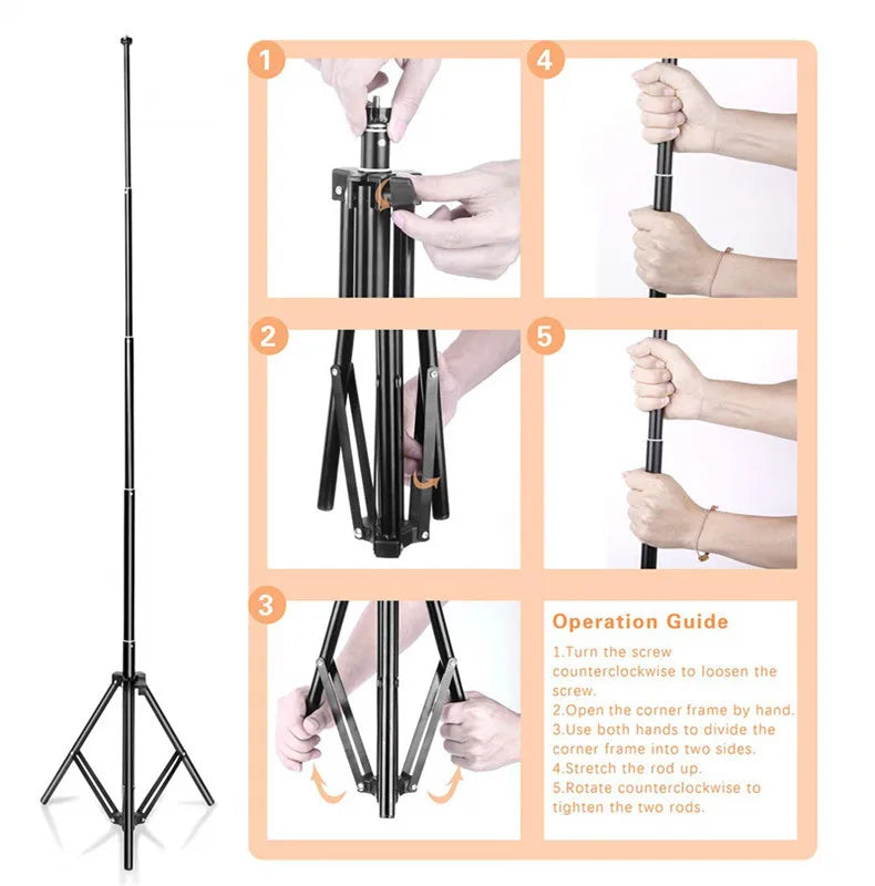 SmartGearPros Adjustable LED Ring Light Kit – 26–33cm Light with Mini or 160cm Tripod for Creators & Streamers