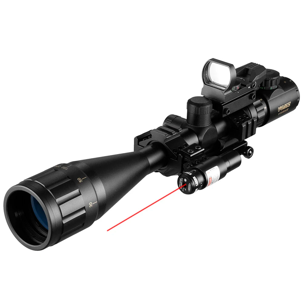 VOMZ 6-24x50 AOEG Rifle Scope with Rangefinder & Laser Combo