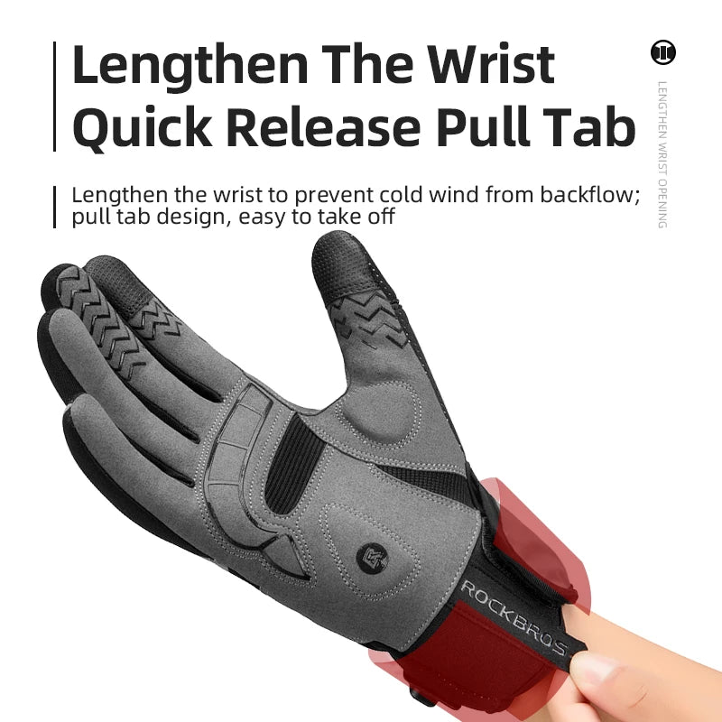 Palm side view with grip pattern and reinforced padding
