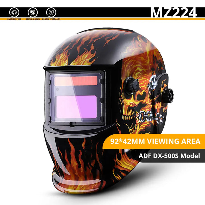 SmartGearPros SmartGearPros Solar-Powered Auto-Darkening Welding Helmet – Adjustable Shade 4/9-13 for MIG MMA TIG Arc Welding Protection