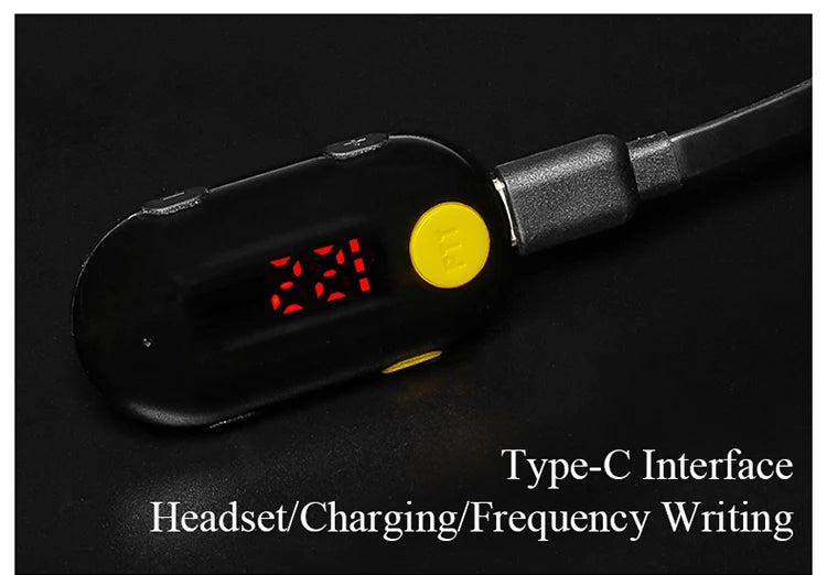 Electronic device with Type-C interface on a black background