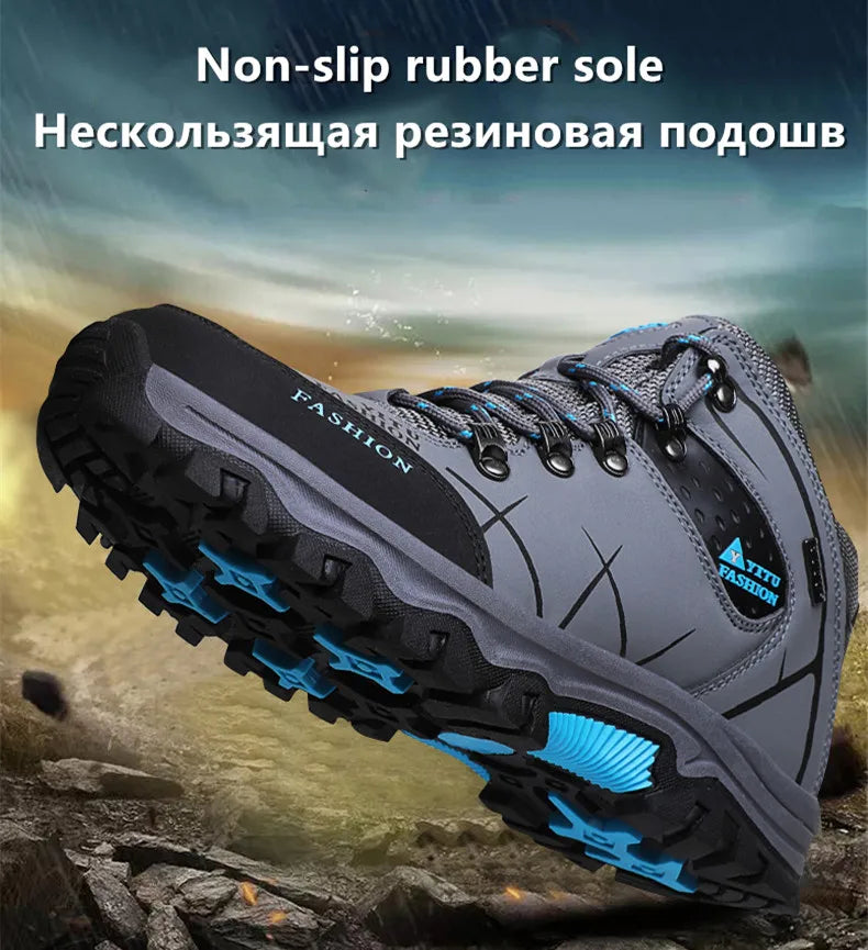 SmartGearPros SmartGearPros Men's Winter Snow Boots – Waterproof, Anti-Slip, Insulated Safety Work Boots for Hiking & Outdoor Adventures (Sizes 39-47)