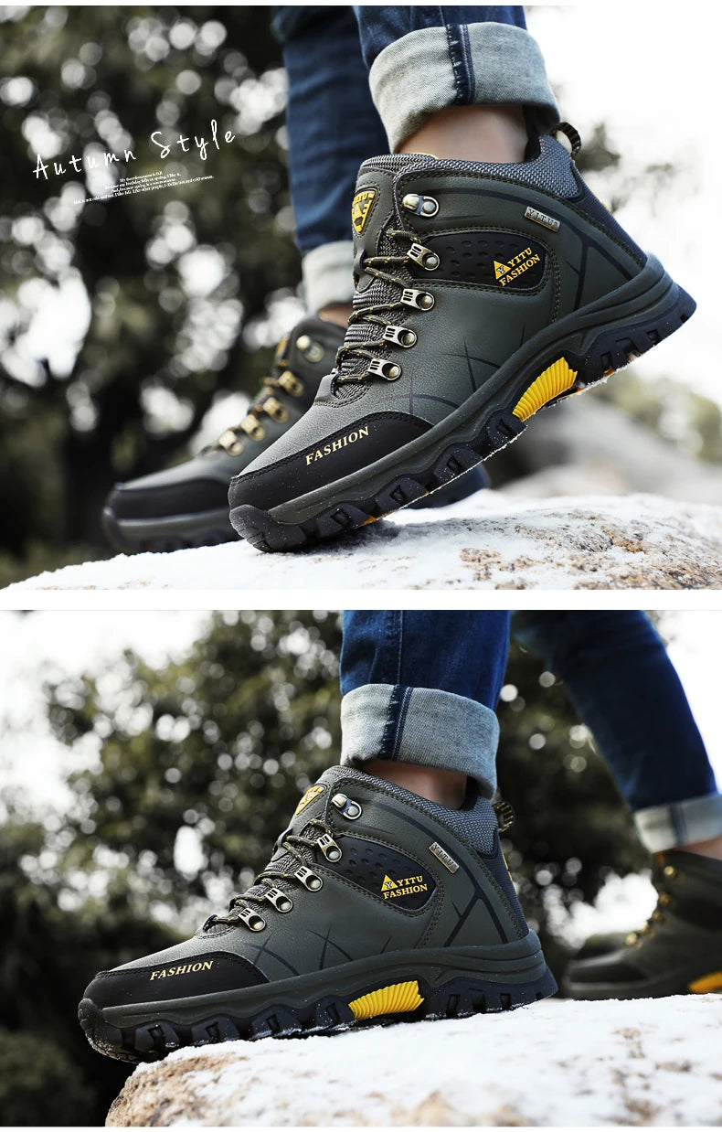 SmartGearPros SmartGearPros Men's Winter Snow Boots – Waterproof, Anti-Slip, Insulated Safety Work Boots for Hiking & Outdoor Adventures (Sizes 39-47)