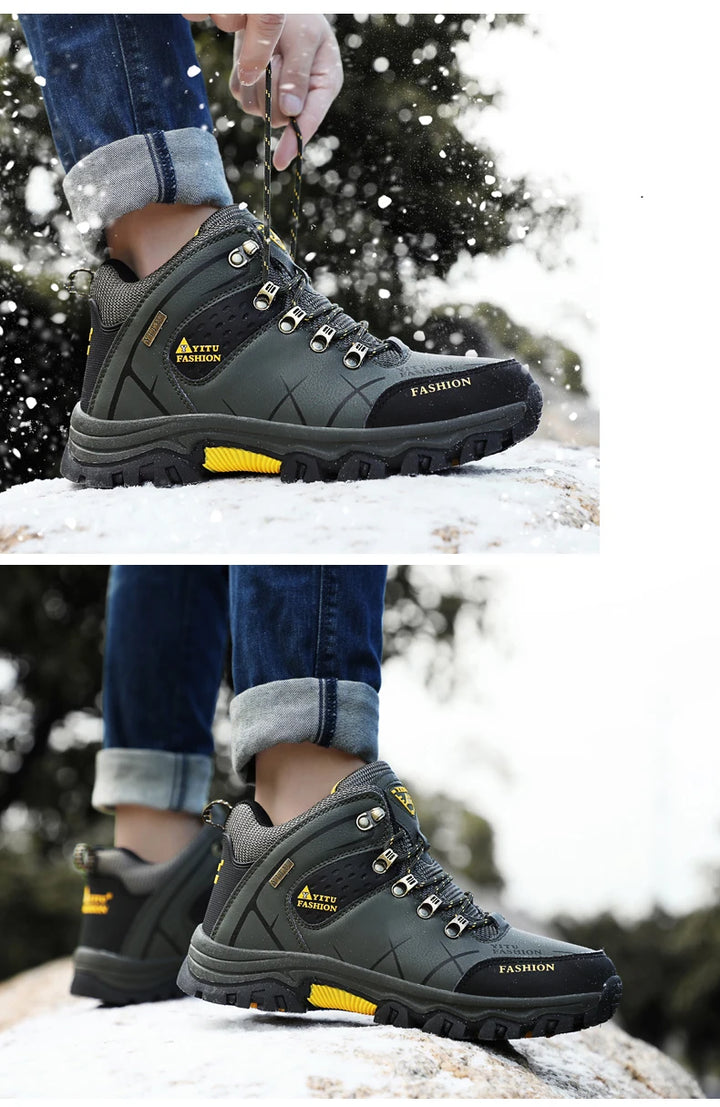 SmartGearPros SmartGearPros Men's Winter Snow Boots – Waterproof, Anti-Slip, Insulated Safety Work Boots for Hiking & Outdoor Adventures (Sizes 39-47)