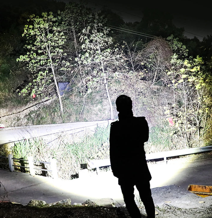 Powerful Xhp50 Led Flashlight Waterproof 18650 Torch With Side Light 7 Modes Camping Fishing Lantern Usb Rechargeable Zoom Lamp product image showing features or usage