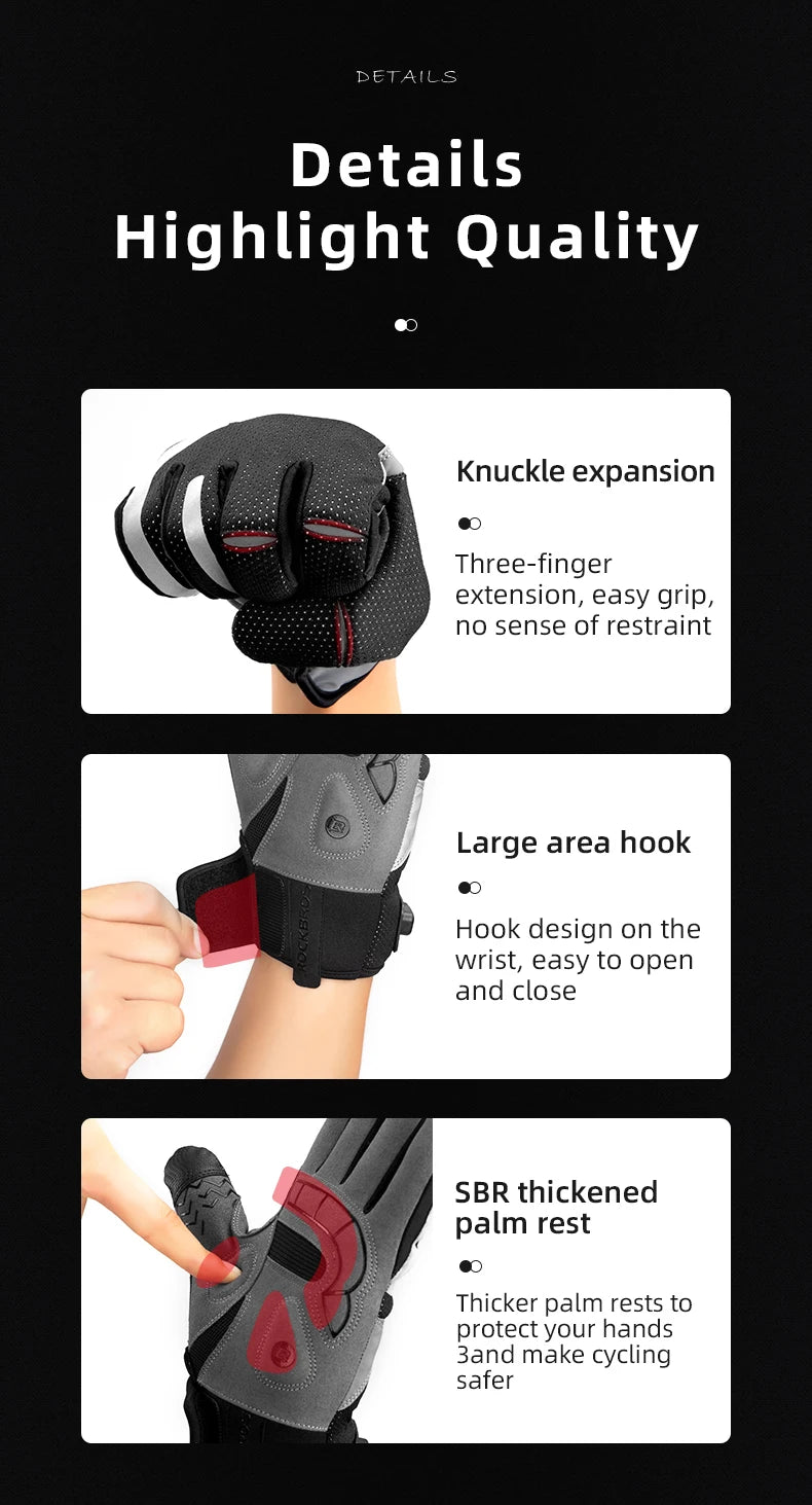Heated cycling gloves image angle 18