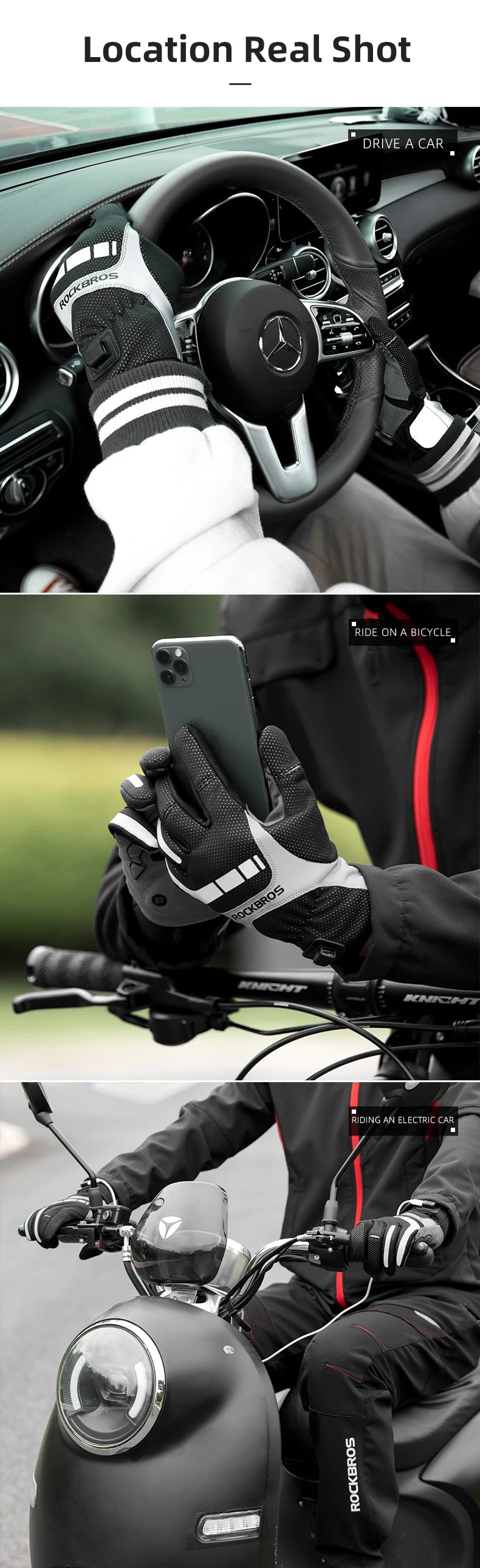 Heated cycling gloves image angle 19
