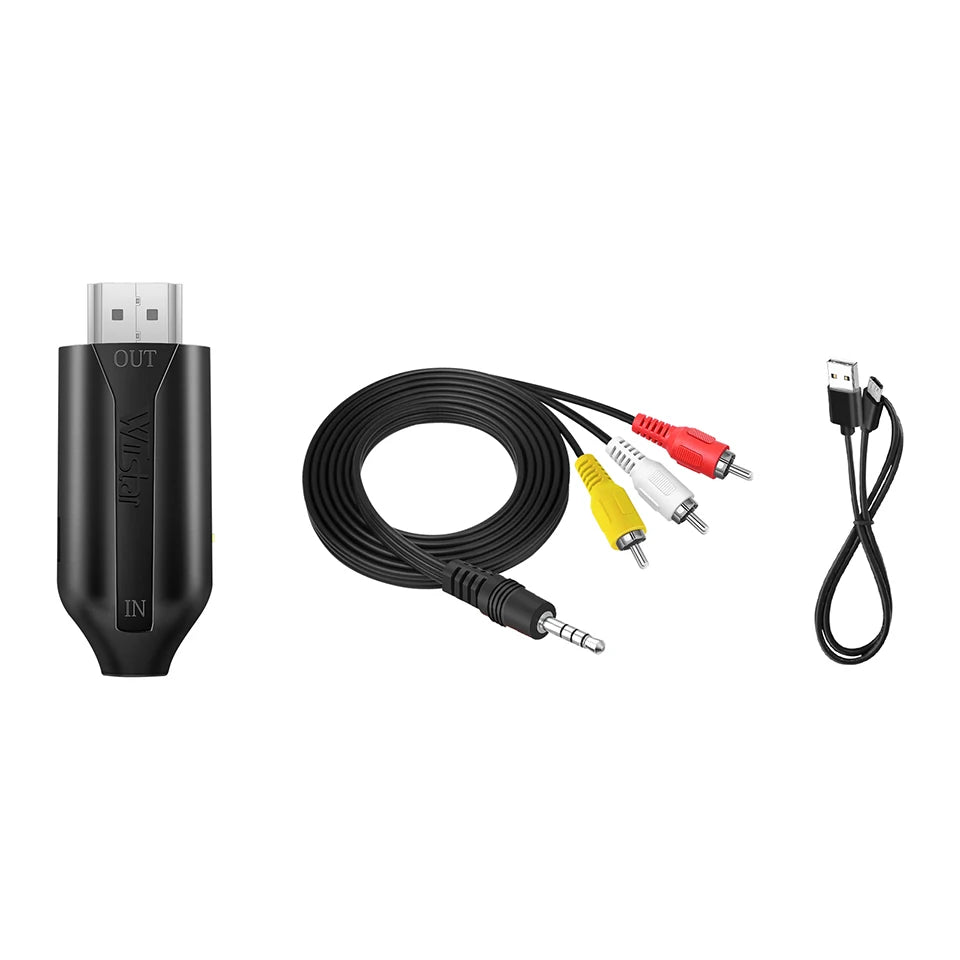 SmartGearPros RCA AV to HDMI Converter – Composite CVSB Adapter for VCR, DVD, Classic Game Consoles to HDTV