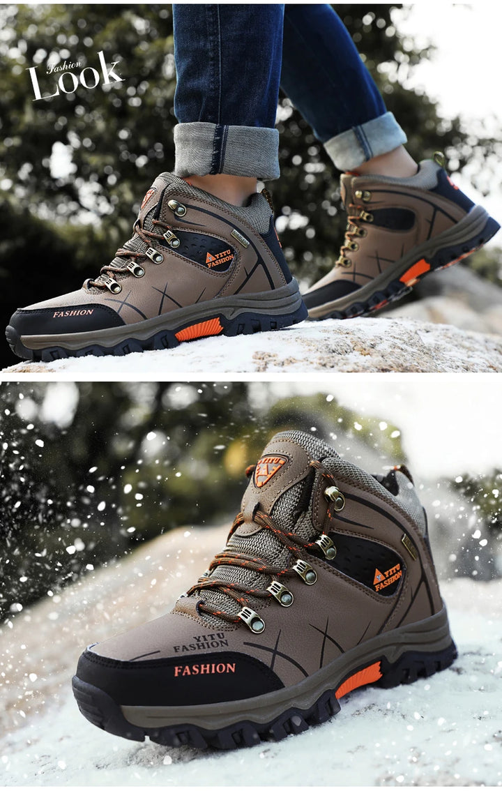 SmartGearPros SmartGearPros Men's Winter Snow Boots – Waterproof, Anti-Slip, Insulated Safety Work Boots for Hiking & Outdoor Adventures (Sizes 39-47)