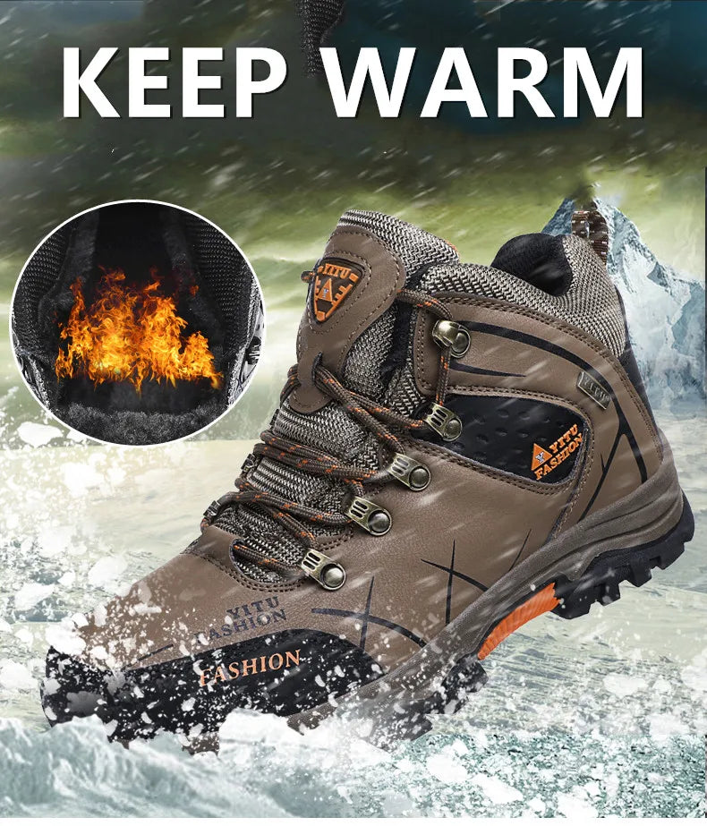 SmartGearPros SmartGearPros Men's Winter Snow Boots – Waterproof, Anti-Slip, Insulated Safety Work Boots for Hiking & Outdoor Adventures (Sizes 39-47)