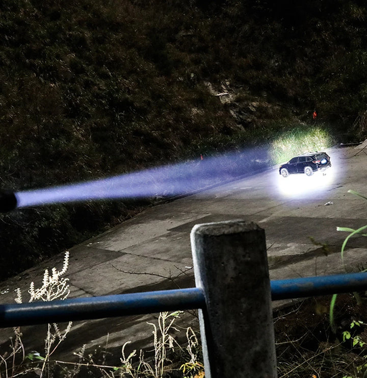 Powerful Xhp50 Led Flashlight Waterproof 18650 Torch With Side Light 7 Modes Camping Fishing Lantern Usb Rechargeable Zoom Lamp product image showing features or usage