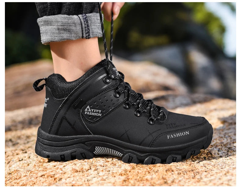 SmartGearPros SmartGearPros Men's Winter Snow Boots – Waterproof, Anti-Slip, Insulated Safety Work Boots for Hiking & Outdoor Adventures (Sizes 39-47)
