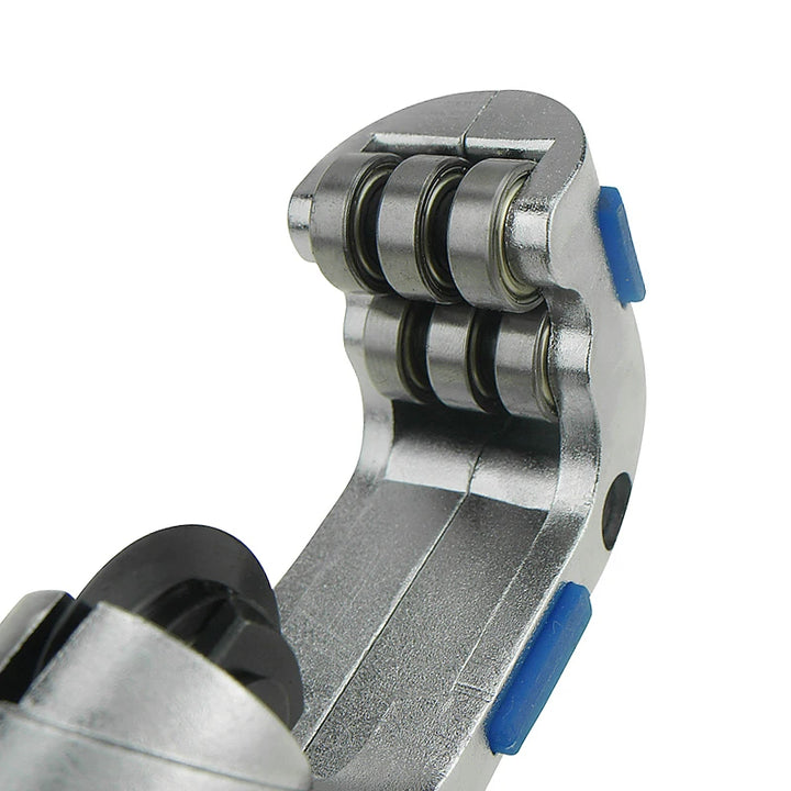 Close-up of the metal pipe cutting tool with a white background
