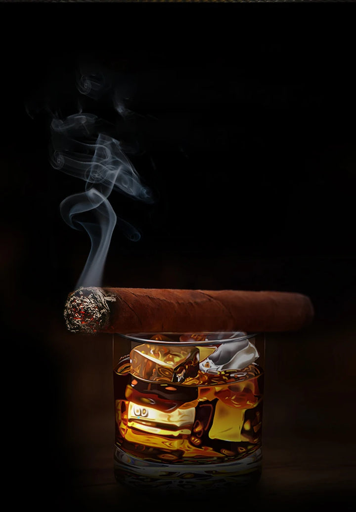 Windproof Metal Torch for Cigar, Butane Lighters, Four Fire, Blue Flame Jet, Adjustable, Luxury, Briquet