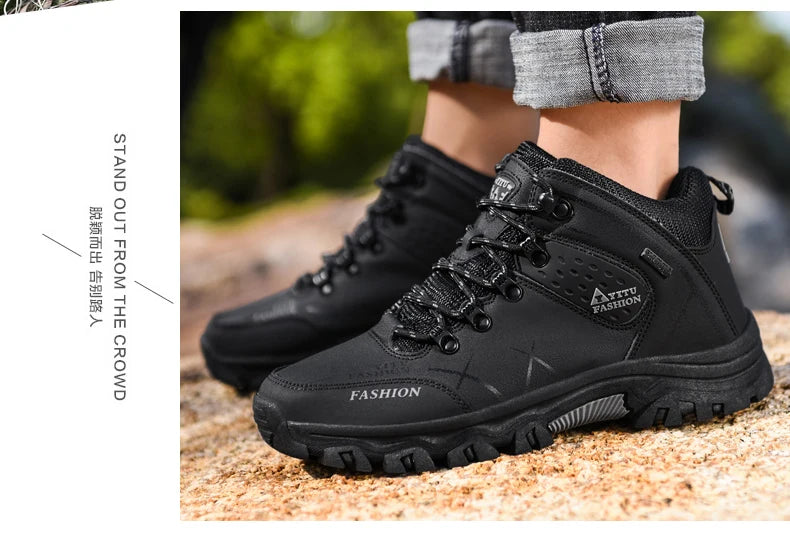 SmartGearPros SmartGearPros Men's Winter Snow Boots – Waterproof, Anti-Slip, Insulated Safety Work Boots for Hiking & Outdoor Adventures (Sizes 39-47)