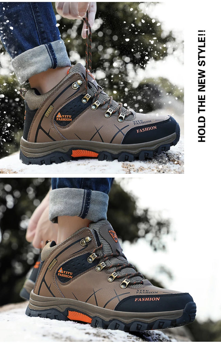 SmartGearPros SmartGearPros Men's Winter Snow Boots – Waterproof, Anti-Slip, Insulated Safety Work Boots for Hiking & Outdoor Adventures (Sizes 39-47)