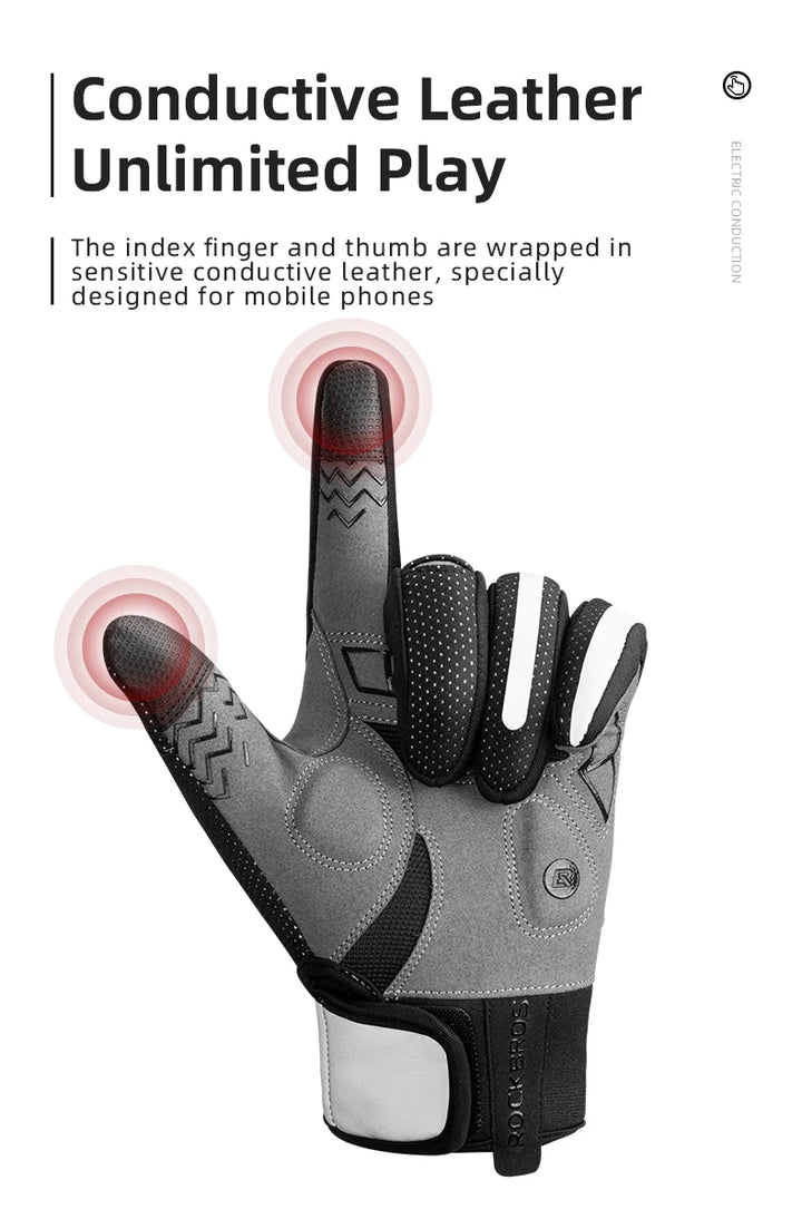 Heated cycling gloves image angle 15