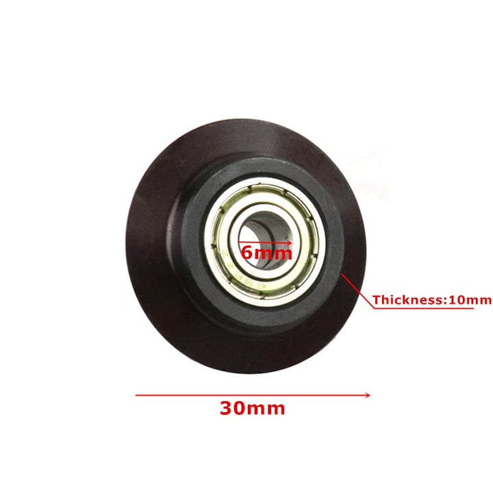 Pipe cutting wheel showing its measurements on a white background