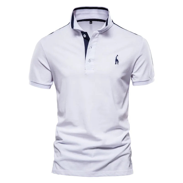 SmartGearPros Embroidered Polo – Men’s Cotton Shirt with Giraffe Design for Casual Class