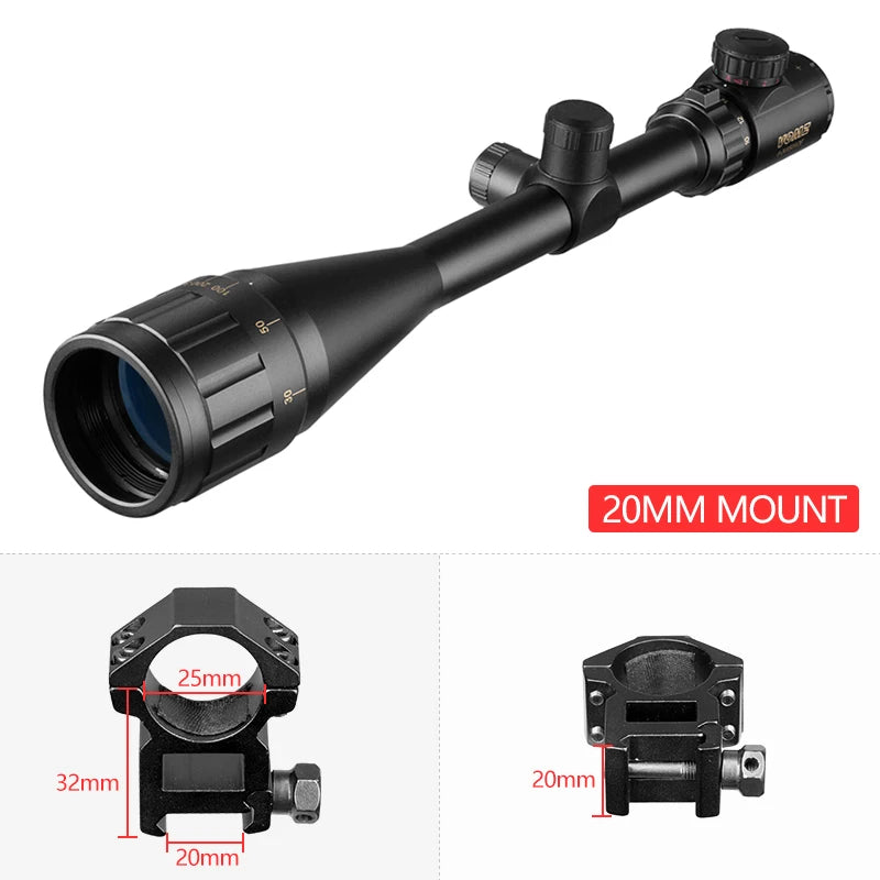 VOMZ 6-24x50 AOEG Rifle Scope with Rangefinder & Laser Combo