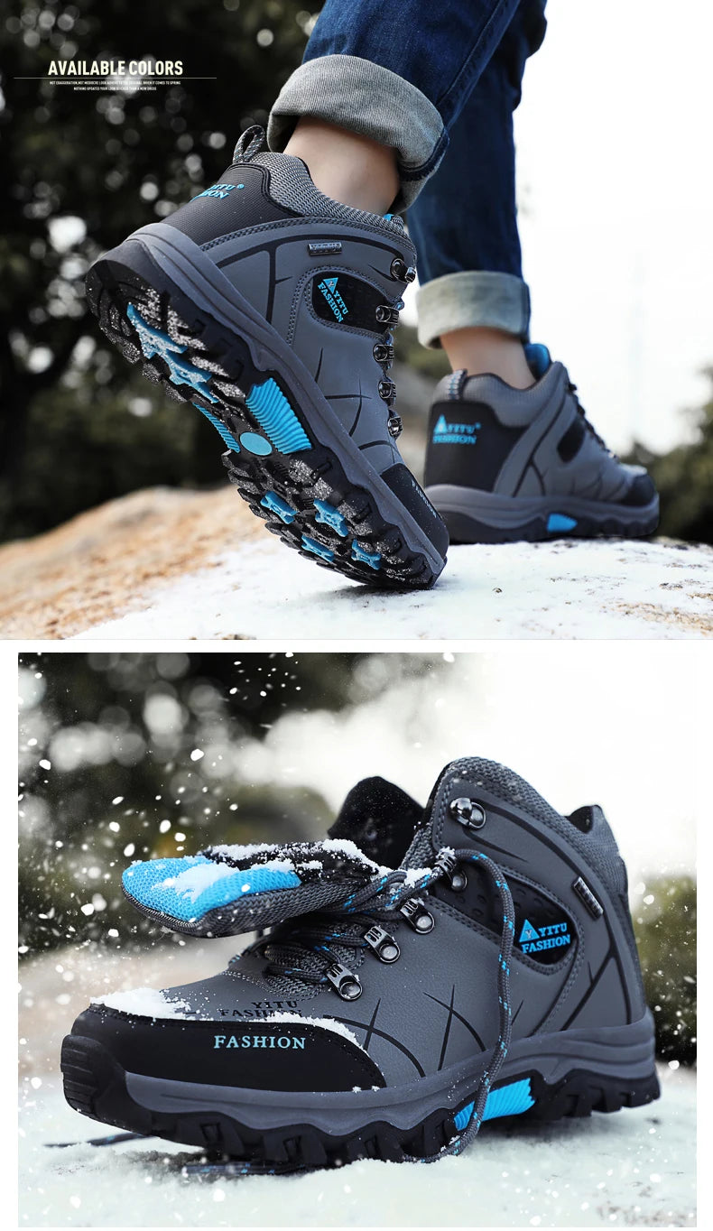 SmartGearPros SmartGearPros Men's Winter Snow Boots – Waterproof, Anti-Slip, Insulated Safety Work Boots for Hiking & Outdoor Adventures (Sizes 39-47)