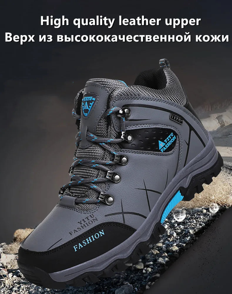 SmartGearPros SmartGearPros Men's Winter Snow Boots – Waterproof, Anti-Slip, Insulated Safety Work Boots for Hiking & Outdoor Adventures (Sizes 39-47)