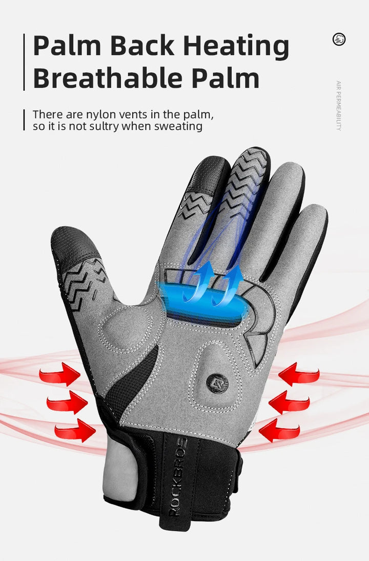 Heated cycling gloves image angle 13