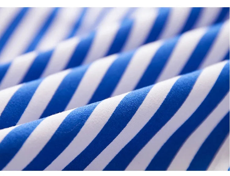 Men's striped dress shirt image angle 26