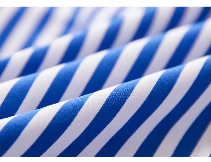 Men's striped dress shirt image angle 26