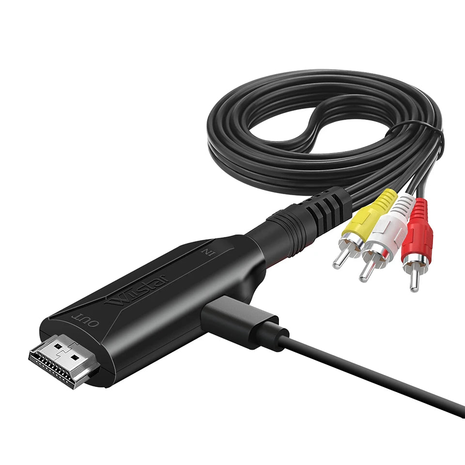 SmartGearPros RCA AV to HDMI Converter – Composite CVSB Adapter for VCR, DVD, Classic Game Consoles to HDTV