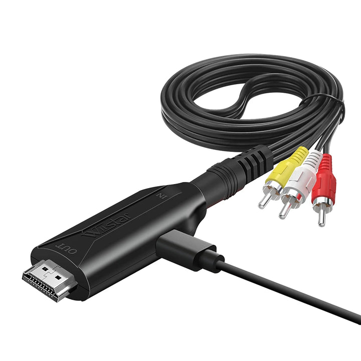 SmartGearPros RCA AV to HDMI Converter – Composite CVSB Adapter for VCR, DVD, Classic Game Consoles to HDTV
