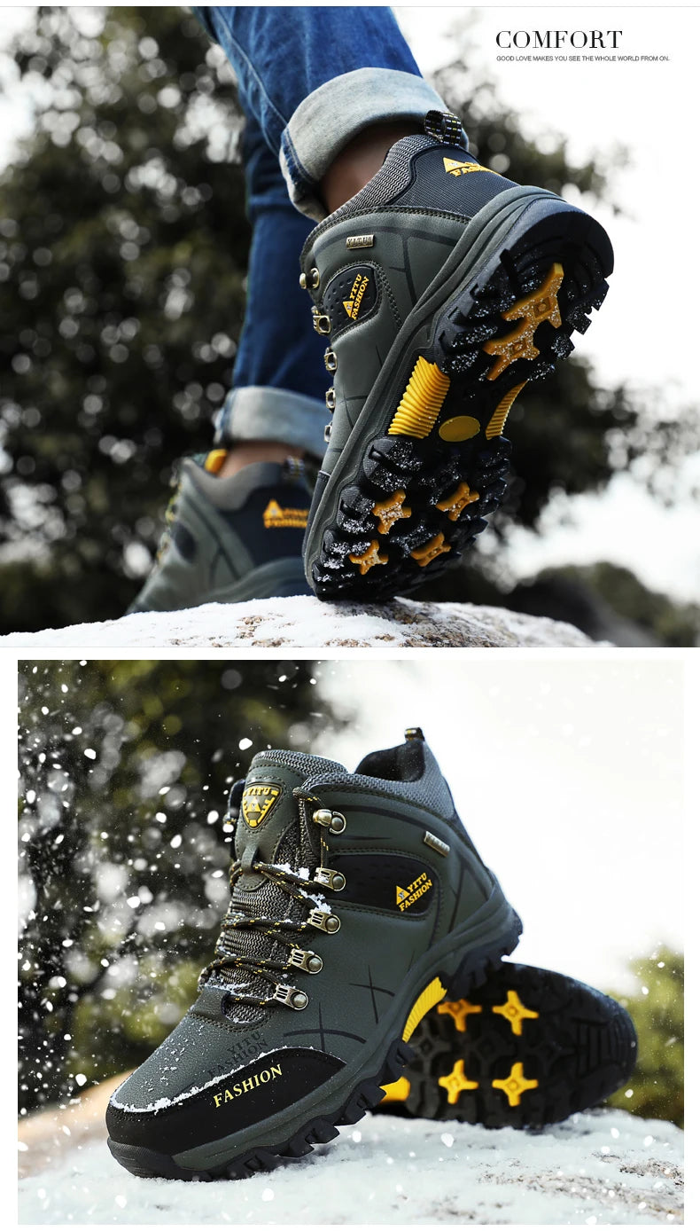 SmartGearPros SmartGearPros Men's Winter Snow Boots – Waterproof, Anti-Slip, Insulated Safety Work Boots for Hiking & Outdoor Adventures (Sizes 39-47)